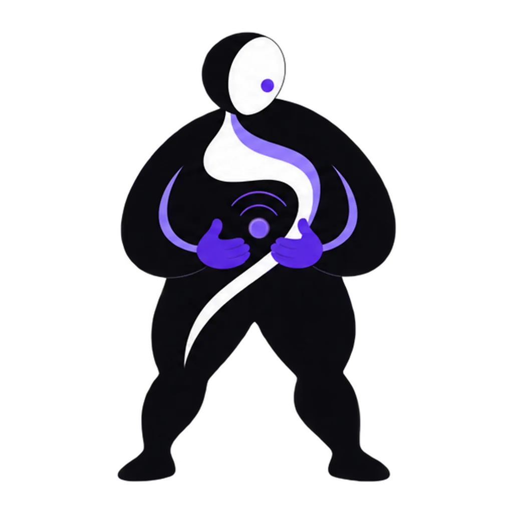 Guardian, a centered signal figure who holds a boundary around the conversation